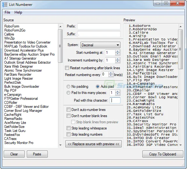 List Numberer ภาพหน้าจอ 2