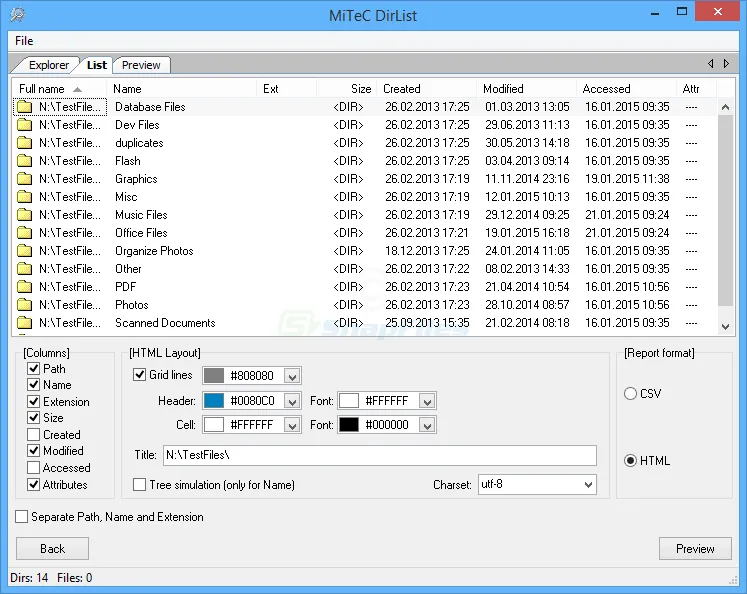 MiTeC DirList ภาพหน้าจอ 2