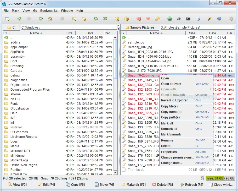 muCommander ภาพหน้าจอ 1