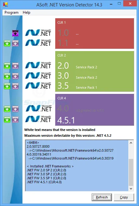 .NET Version Detector ภาพหน้าจอ 1