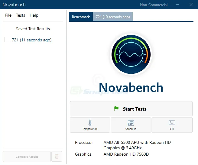 Novabench ภาพหน้าจอ 1