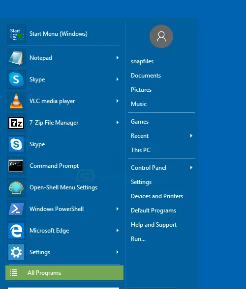 Open Shell ภาพหน้าจอ 2