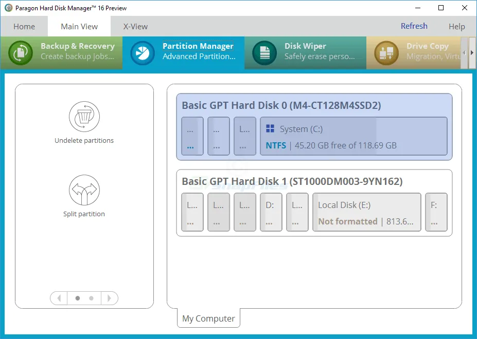 Free Hard Disk Manager (Preview) ภาพหน้าจอ 1