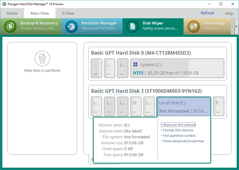 Free Hard Disk Manager (Preview) ภาพหน้าจอ 2