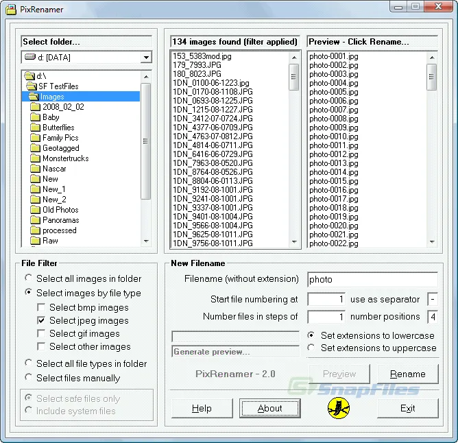 PixRenamer ภาพหน้าจอ 1