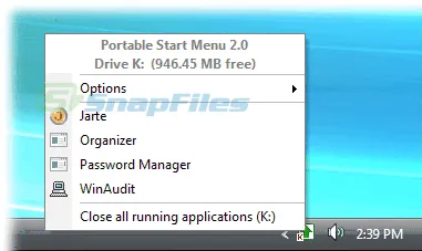 Portable Start Menu ภาพหน้าจอ 1