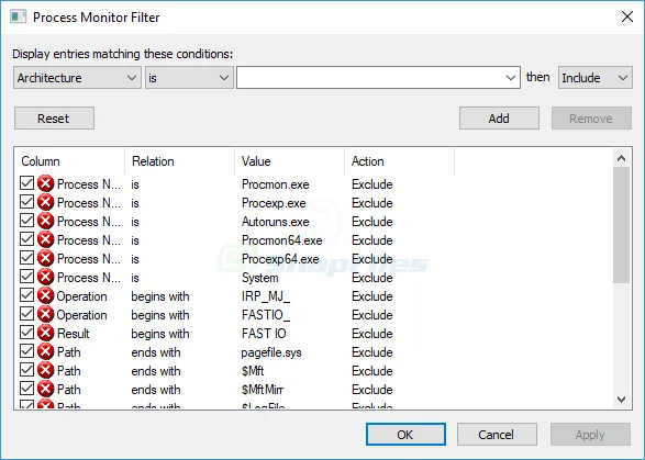 Process Monitor ภาพหน้าจอ 2