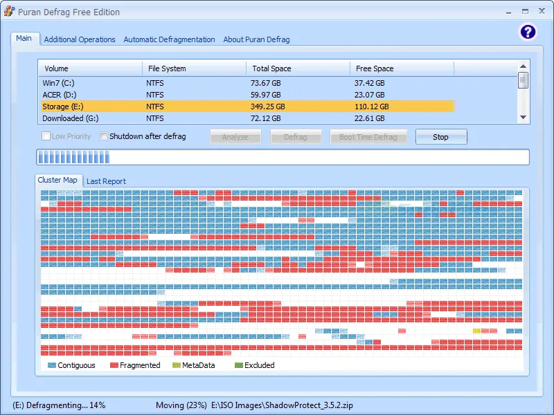 Puran Defrag ภาพหน้าจอ 1