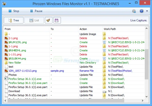 Phrozen Windows File Monitor ภาพหน้าจอ 2