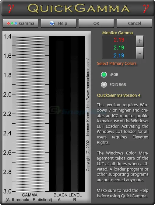 QuickGamma ภาพหน้าจอ 1