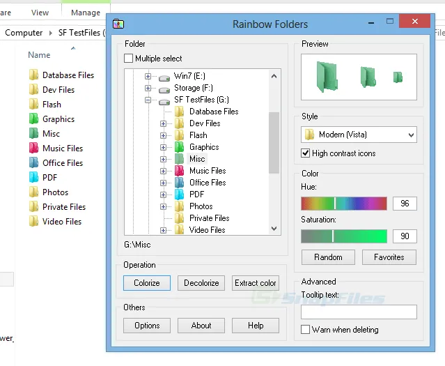 Rainbow Folders ภาพหน้าจอ 1