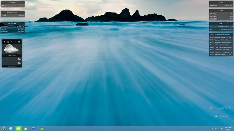 Rainmeter ภาพหน้าจอ 1