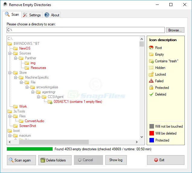 RED (Remove Empty Directories) ภาพหน้าจอ 1