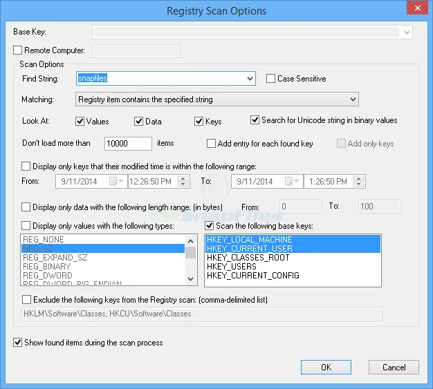 RegScanner ภาพหน้าจอ 2