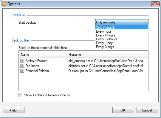 Safe PST Backup (Free Edition) ภาพหน้าจอ 2