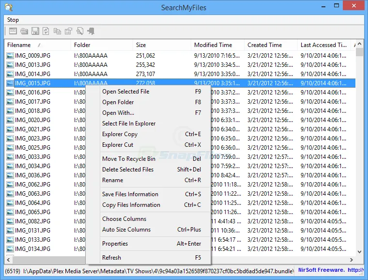 SearchMyFiles ภาพหน้าจอ 2