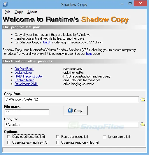 Shadow Copy ภาพหน้าจอ 1