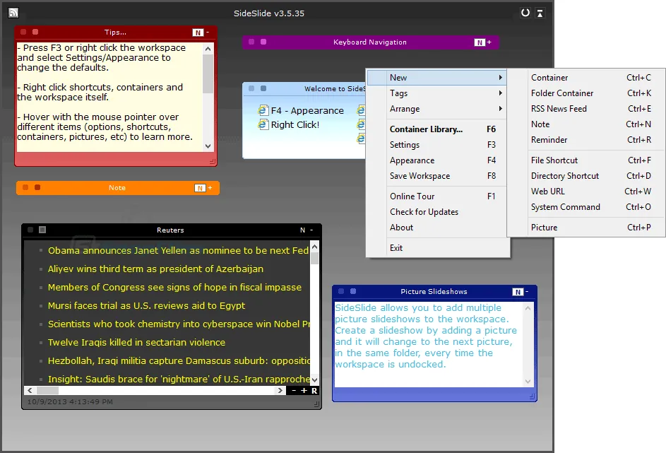 SideSlide ภาพหน้าจอ 1