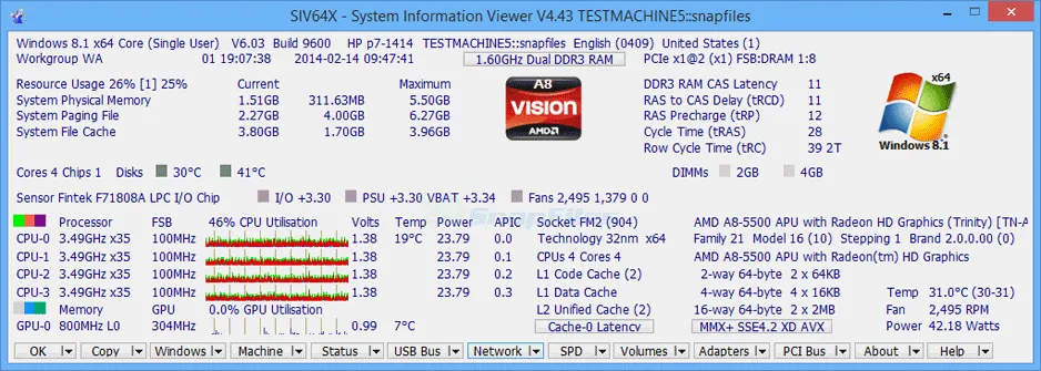 SIV System Information Viewer ภาพหน้าจอ 1