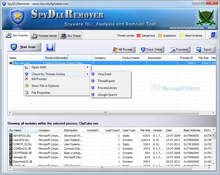 SpyDllRemover ภาพหน้าจอ 1