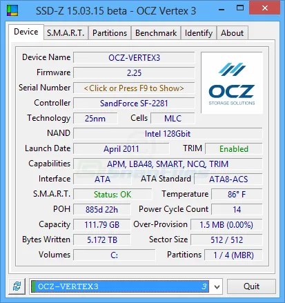 SSD-Z ภาพหน้าจอ 1