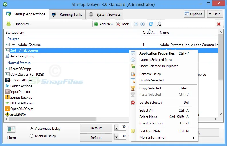 Startup Delayer ภาพหน้าจอ 1