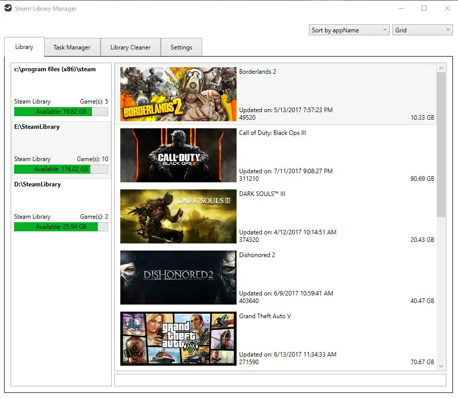 Steam Library Manager ภาพหน้าจอ 1