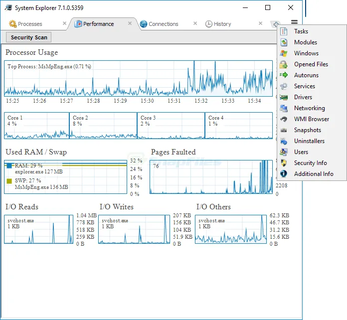 System Explorer ภาพหน้าจอ 2