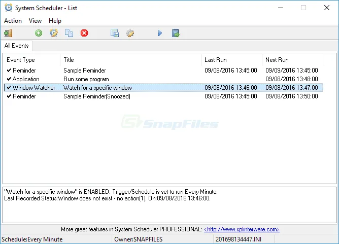 System Scheduler ภาพหน้าจอ 1