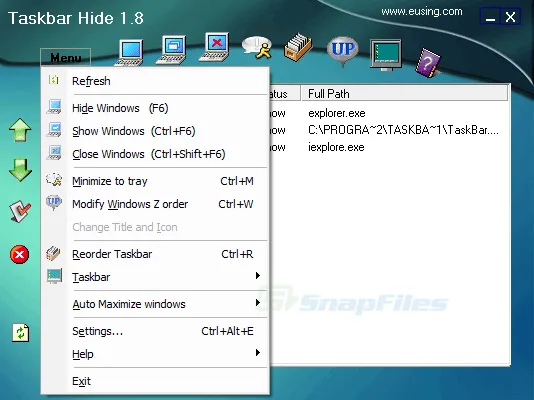 Eusing Taskbar Hide ภาพหน้าจอ 2