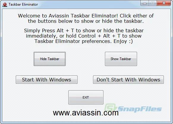 Taskbar Eliminator ภาพหน้าจอ 1