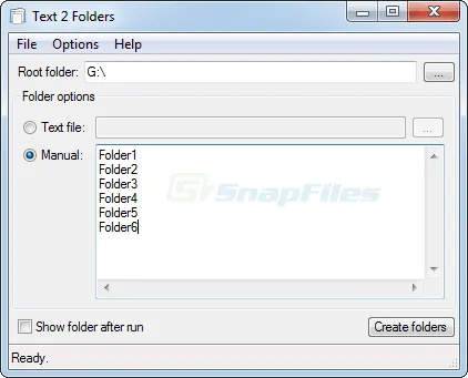 Text 2 Folders ภาพหน้าจอ 1