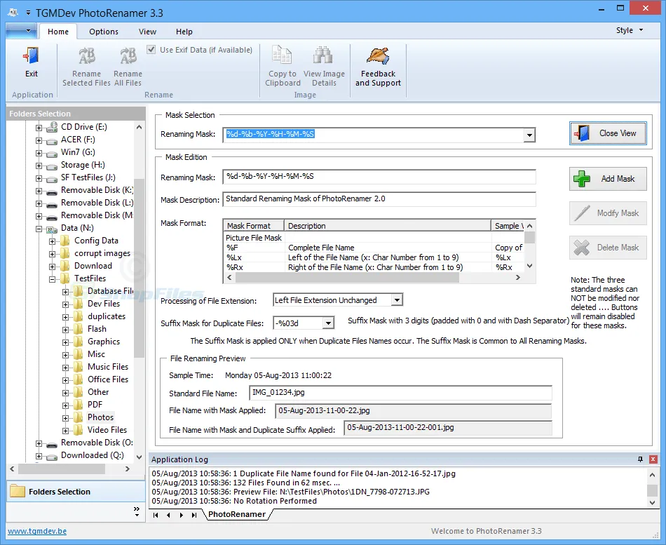 TGMDev PhotoRenamer ภาพหน้าจอ 2