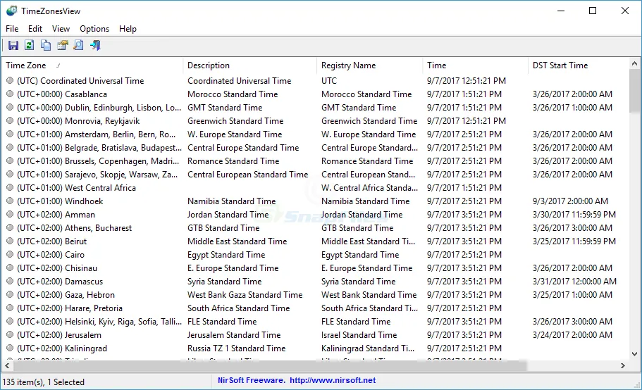 TimeZonesView ภาพหน้าจอ 1