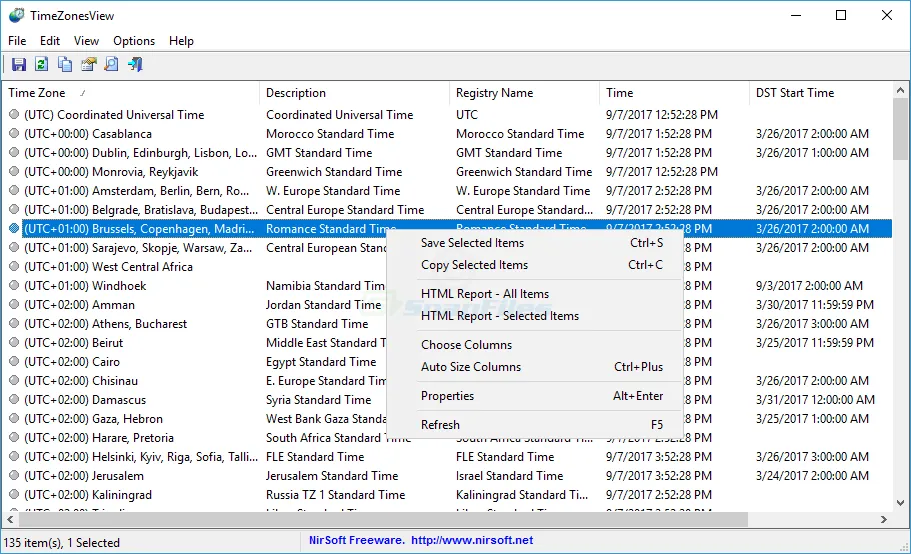 TimeZonesView ภาพหน้าจอ 2