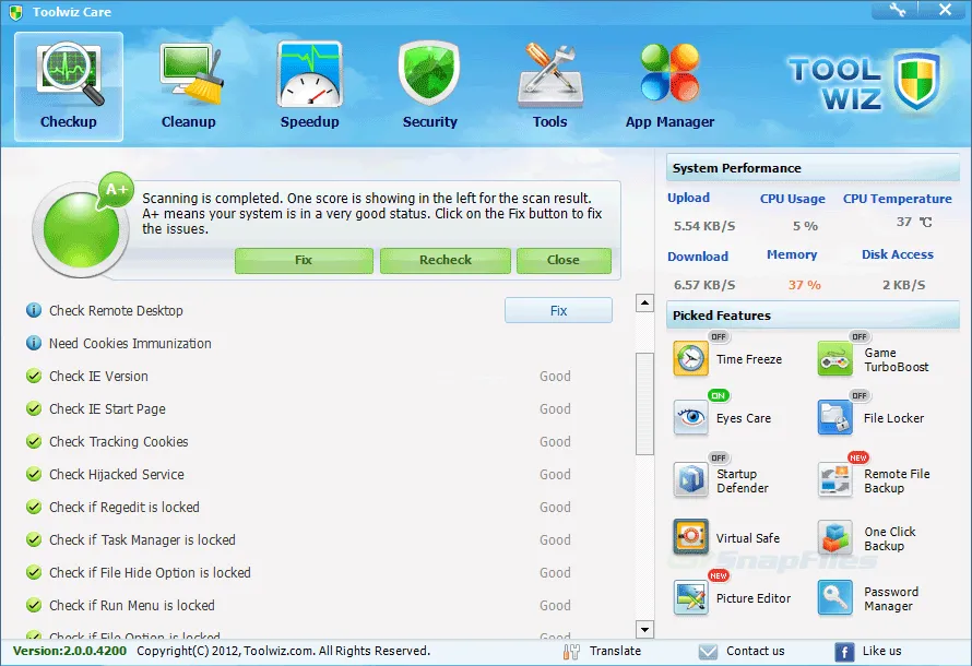 Toolwiz Care ภาพหน้าจอ 1