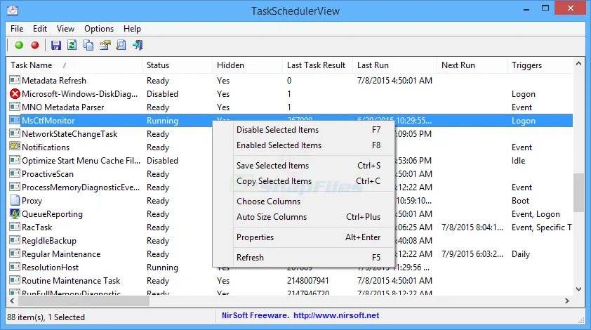 TaskSchedulerView ภาพหน้าจอ 1