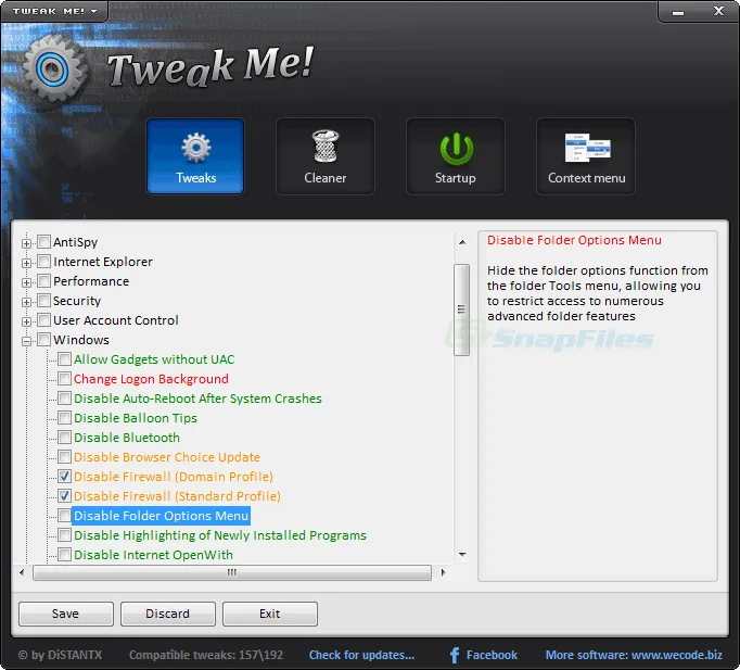 Tweak Me! ภาพหน้าจอ 1