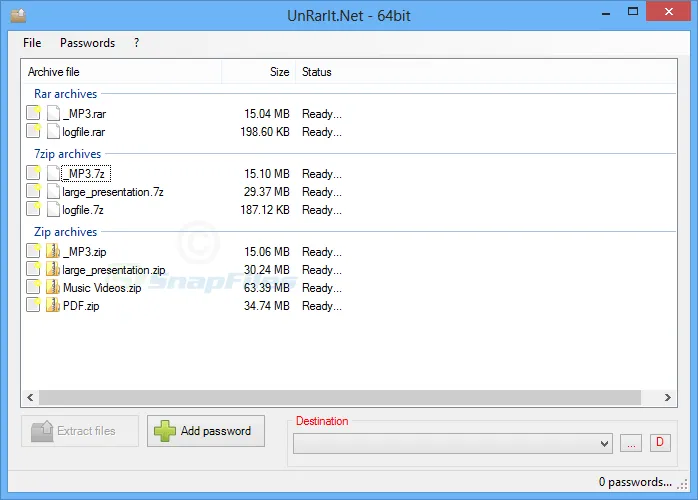 UnRarIt.Net ภาพหน้าจอ 1