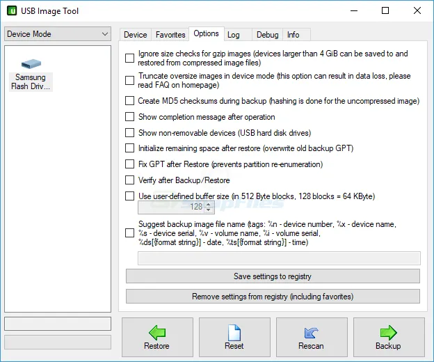 USB Image Tool ภาพหน้าจอ 2