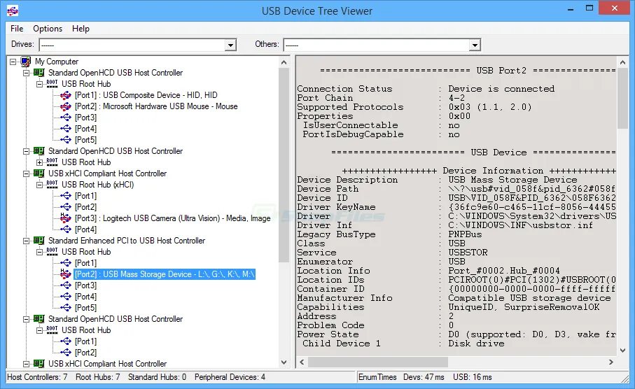 USB Device Tree Viewer ภาพหน้าจอ 1