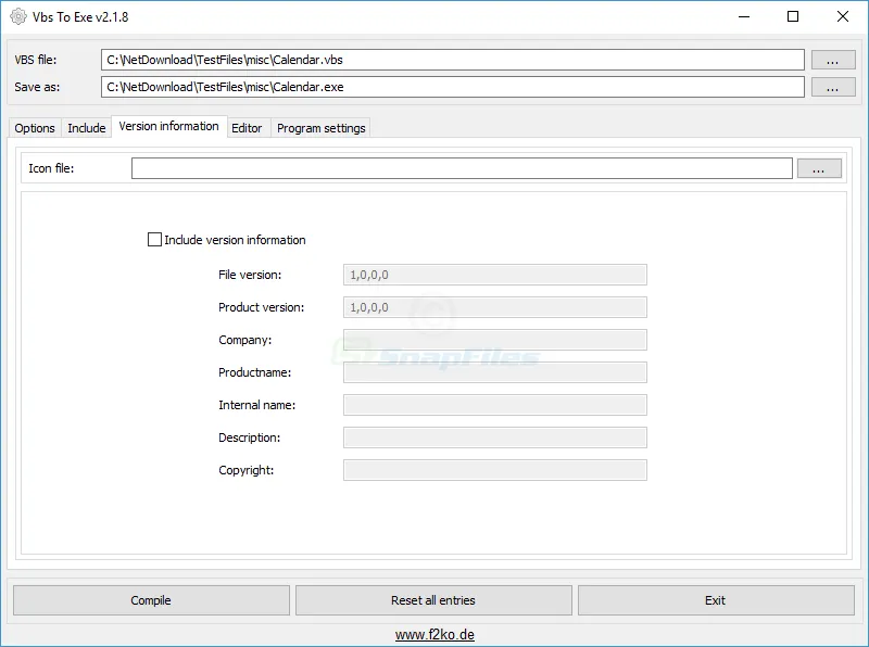 Vbs To Exe ภาพหน้าจอ 2
