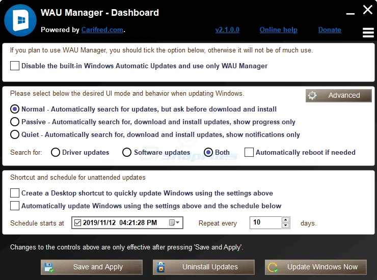 WAU Manager ภาพหน้าจอ 1
