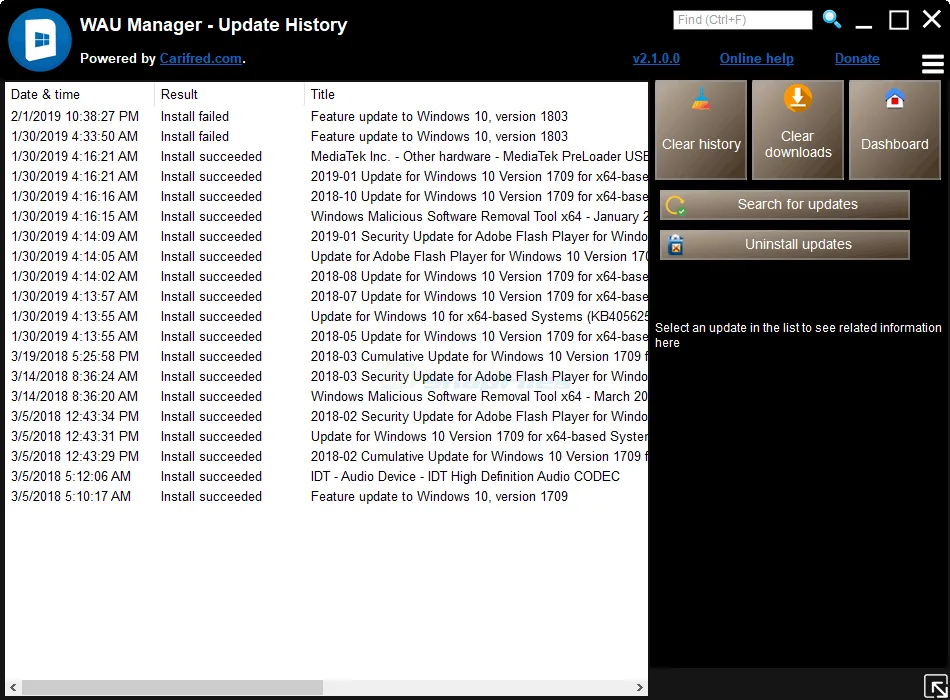 WAU Manager ภาพหน้าจอ 2