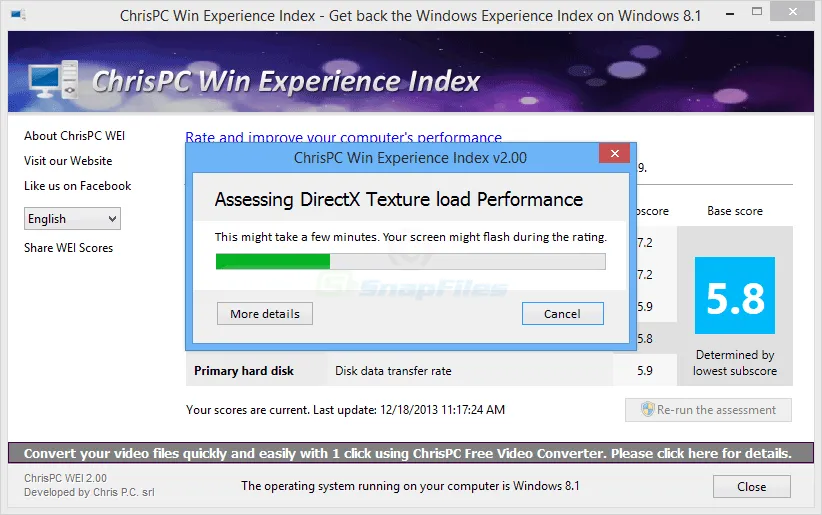 ChrisPC Win Experience Index ภาพหน้าจอ 2