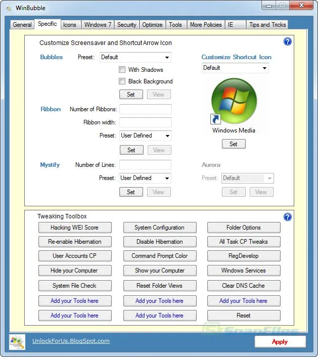 WinBubbles ภาพหน้าจอ 1