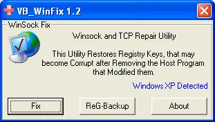 WinSock XP Fix ภาพหน้าจอ 1