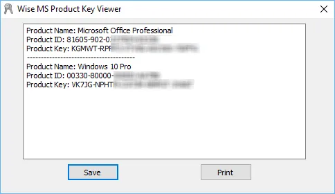 Wise Windows Key Finder ภาพหน้าจอ 1