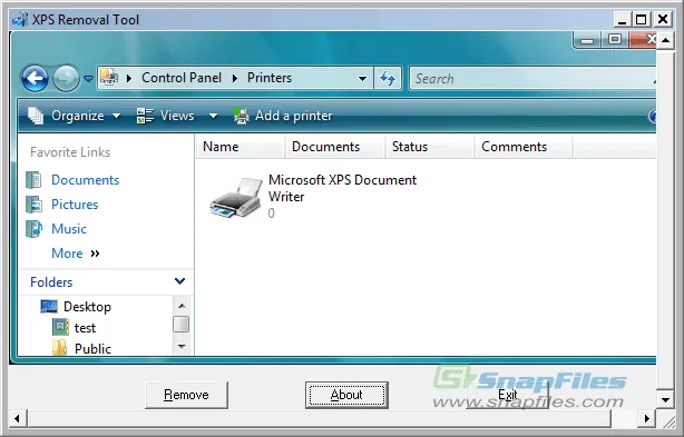 XPS Removal Tool ภาพหน้าจอ 1