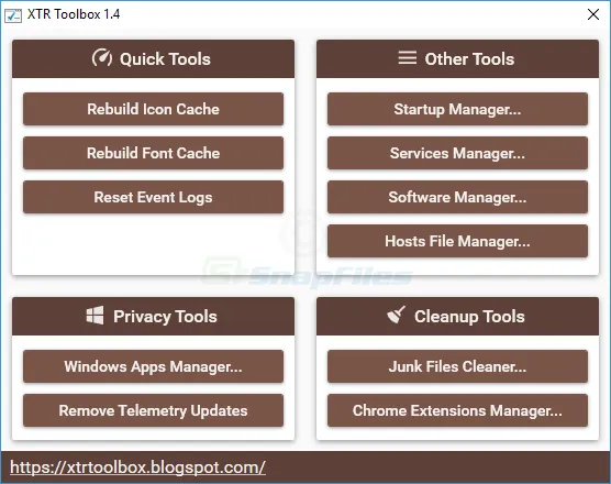 XTR Toolbox ภาพหน้าจอ 1